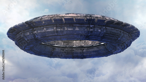 Canvas Print UFO CGI