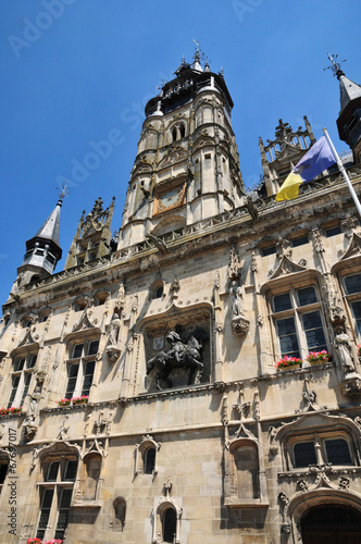 Picardie, the picturesque city hall of  Compiegne in Oise photo