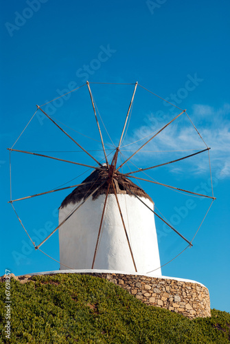 Traditional windmill on Mykonos island, Greece
