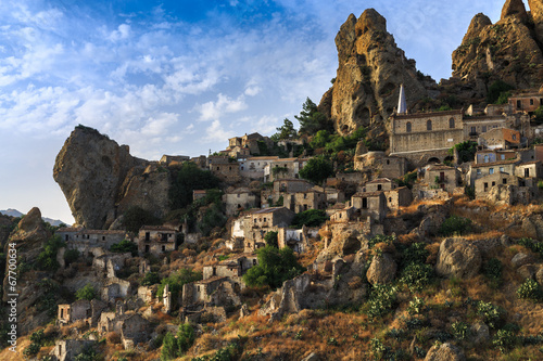 Pentidattilo, a ghost village in Calabria, Italy