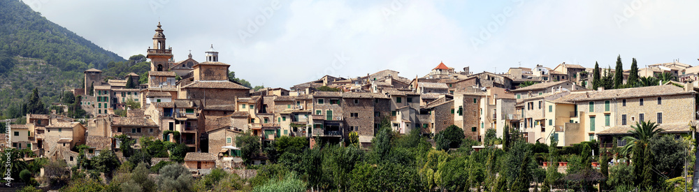 Panoramic view of Valdemossa, little town in the isle of Majorca