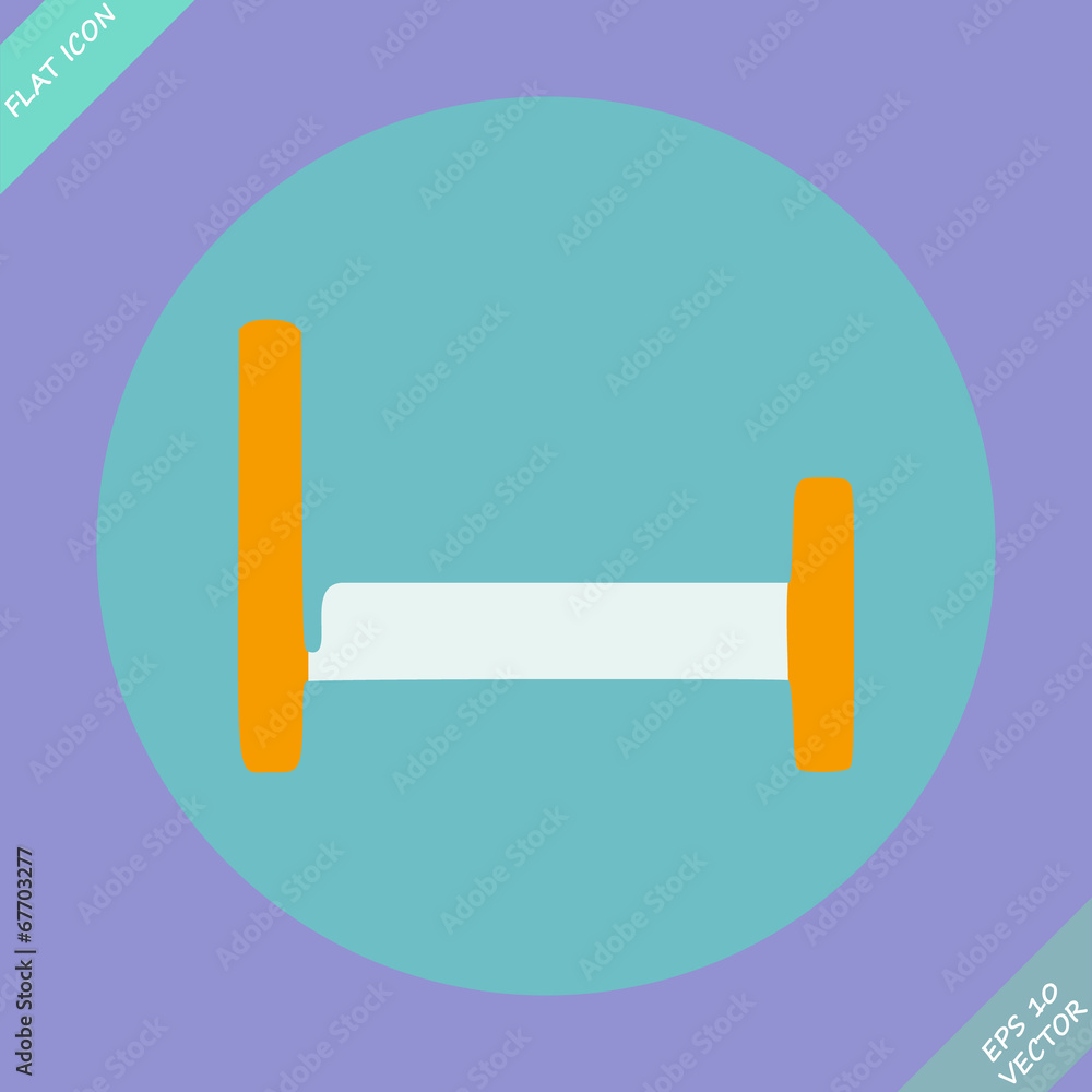 Icon, Button, Pictogram with Hotel, Lodging symbol