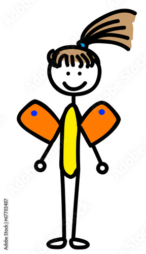 Mädchen mit Schwimmflügeln