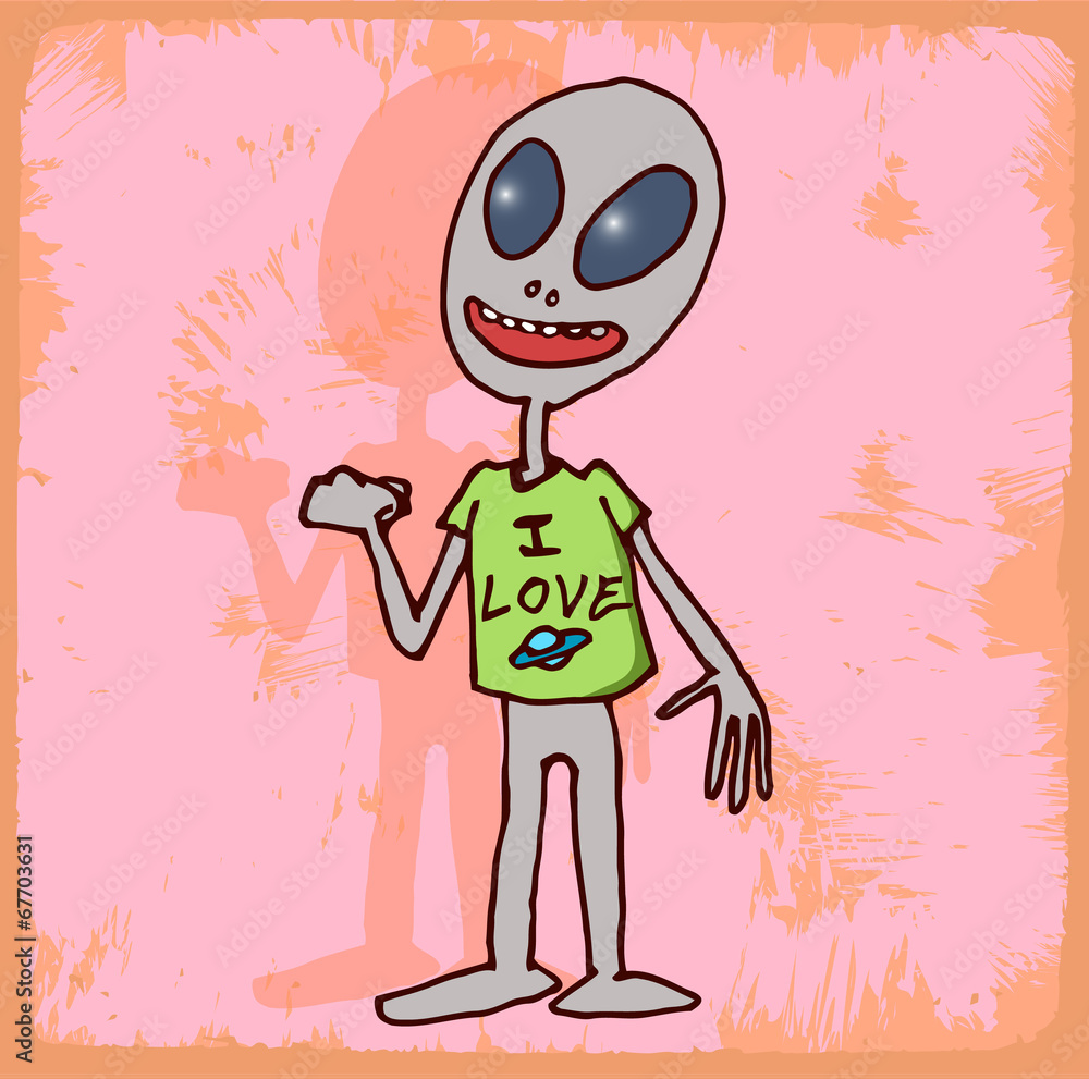 Obraz premium Cartoon alien creature