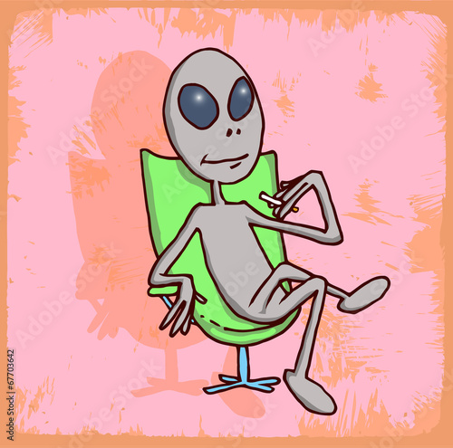 Cartoon alien creature