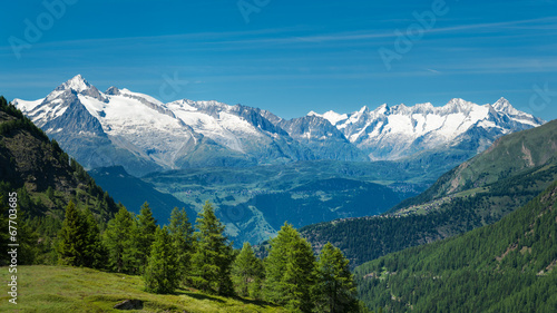 European Alps. Panorama with high mountains #67703685