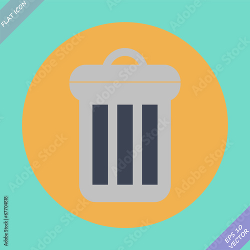 Trash can icon - vector illustration.