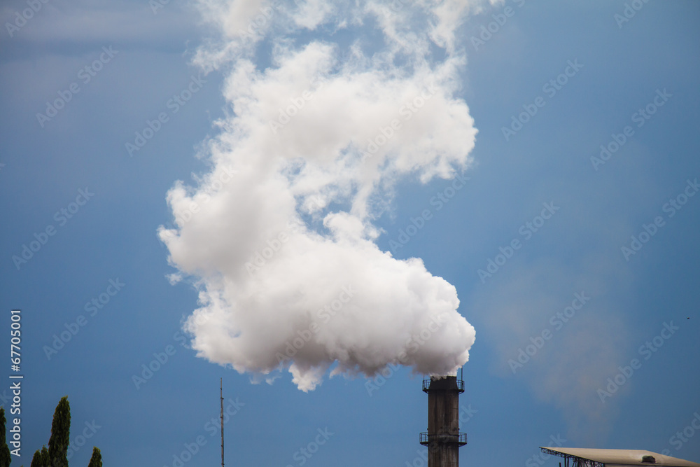 Industrial smoke from chimney to sky Industrial smoke from chimney to sky