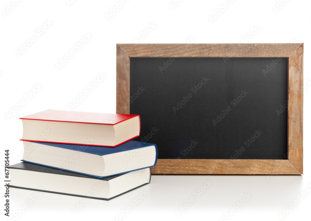 Blackboard with books Blackboard with books