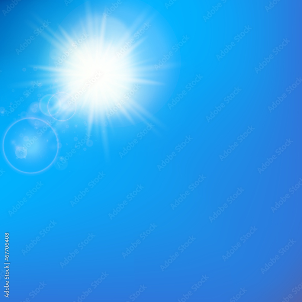 Sun with lens flare template Sun with lens flare template