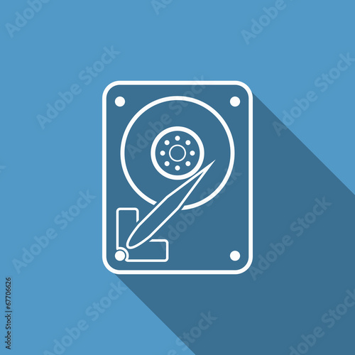 harddisk icon with long shadow