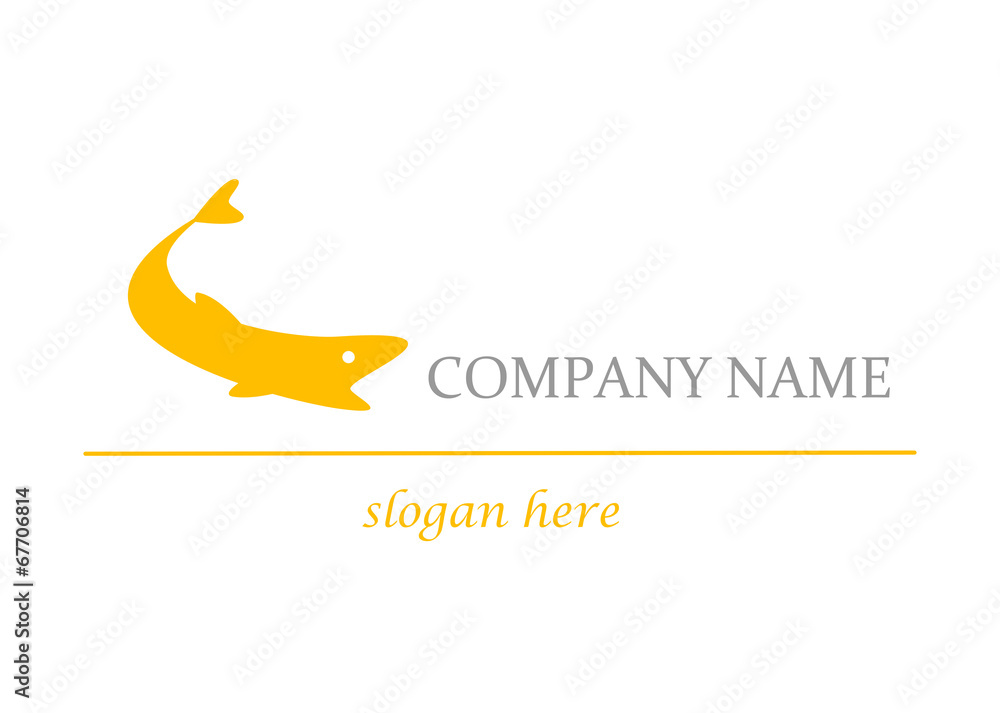 Obraz premium Logo with fish.