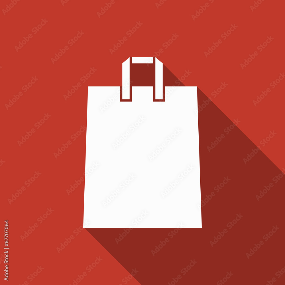 shopping bag icon with long shadow shopping bag icon with long shadow