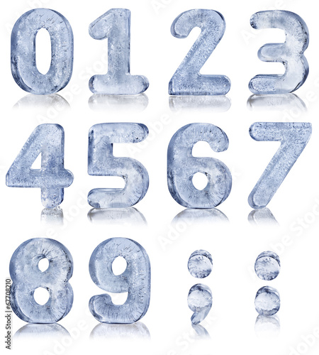 Obraz na płótnie Ten Ice Numbers