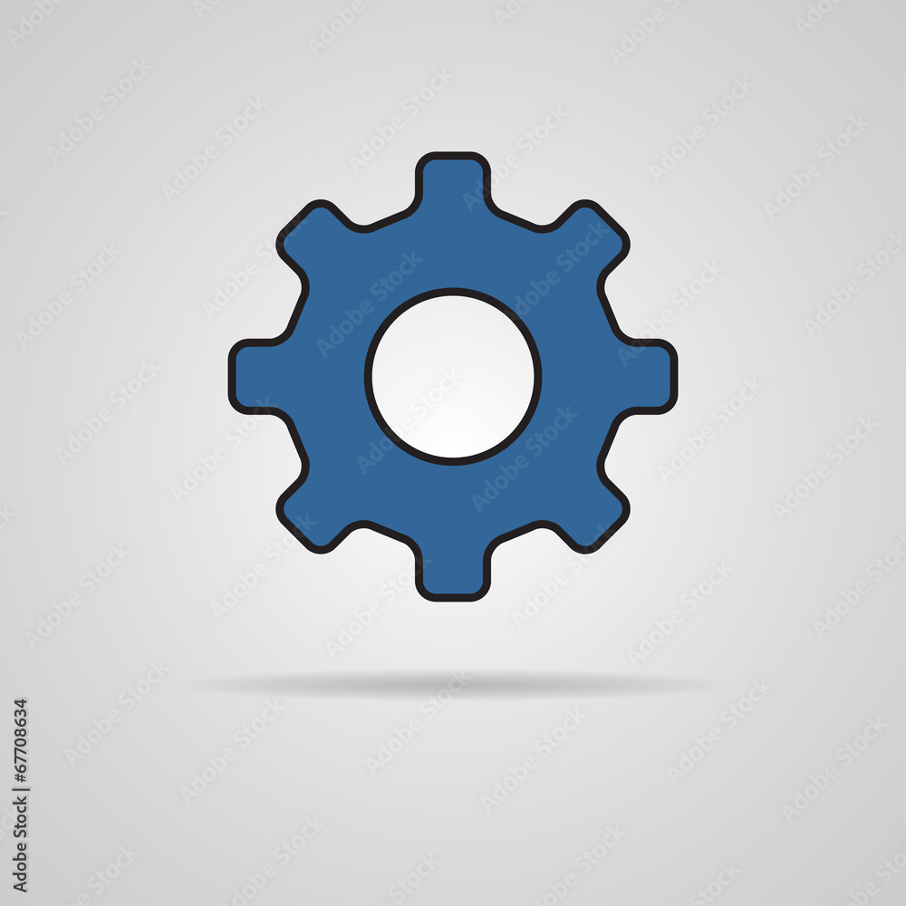 Vector Cog Icon with shadow Vector Cog Icon with shadow