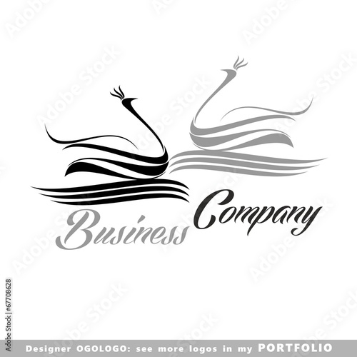 logo, animals, birds, illustrations, swan, vector, jeweller