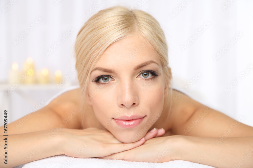 Beautiful young woman having relax in spa salon Beautiful young woman having relax in spa salon