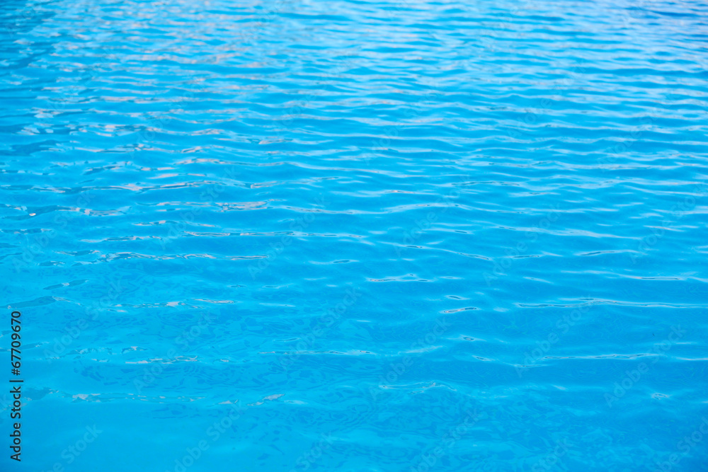 Blue water in swimming pool Blue water in swimming pool