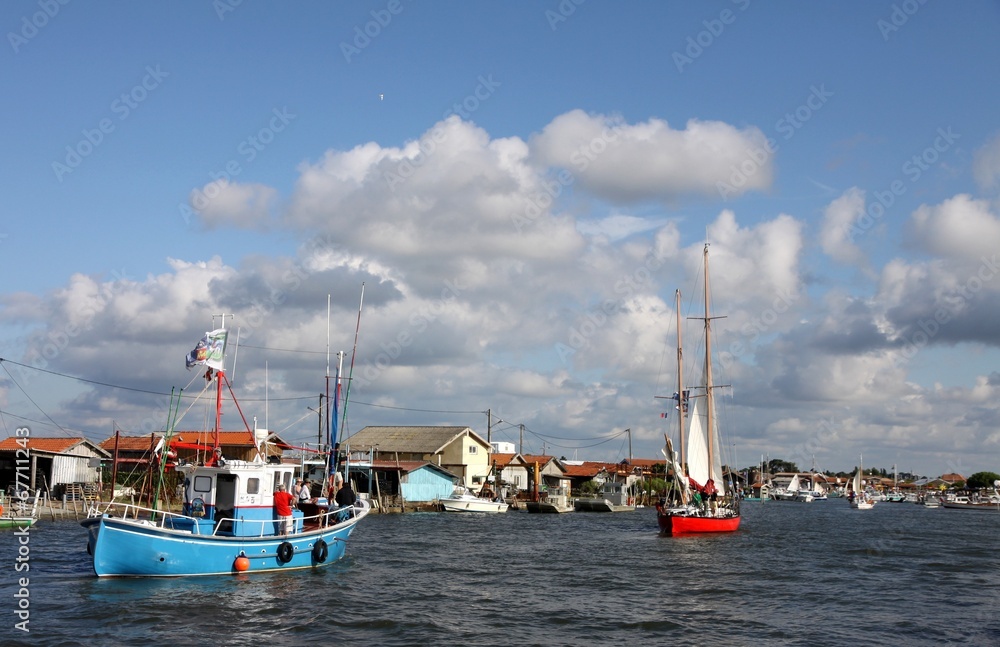 voilier ancien, vieux gréement, bassin d'arcachon