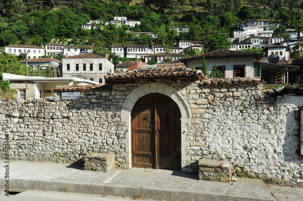 Obraz premium The old houses of Berat on Albania