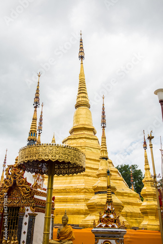 Ancient pagoda of Phra Borom Thad Bantak temple photo