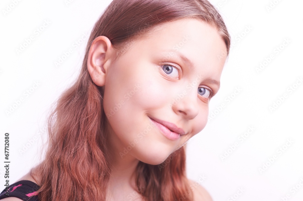 Portrait of happy smiling teen girl Portrait of happy smiling teen girl