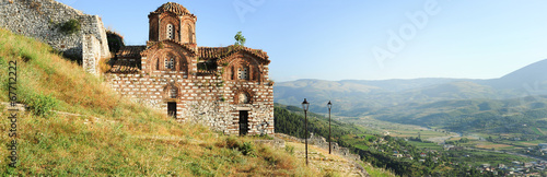 The orthodox church of holy Trinity at Kala fortless over Berat photo