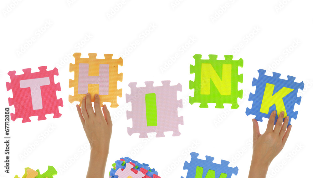 Hands forming word Hands forming word