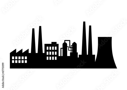 Factory icon on white background