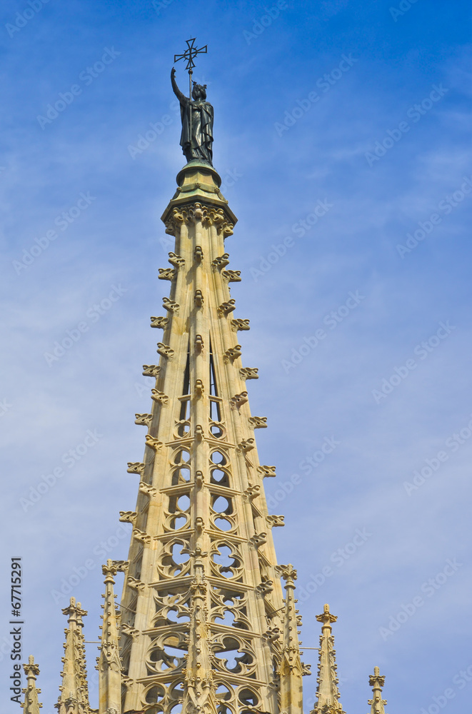 The Cathedral of the Holy Cross in Barcelona. The Cathedral of the Holy Cross in Barcelona.