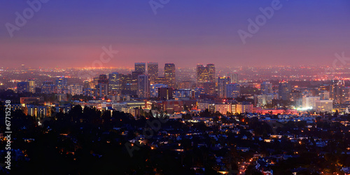 Wallpaper Mural Los Angeles at night Torontodigital.ca