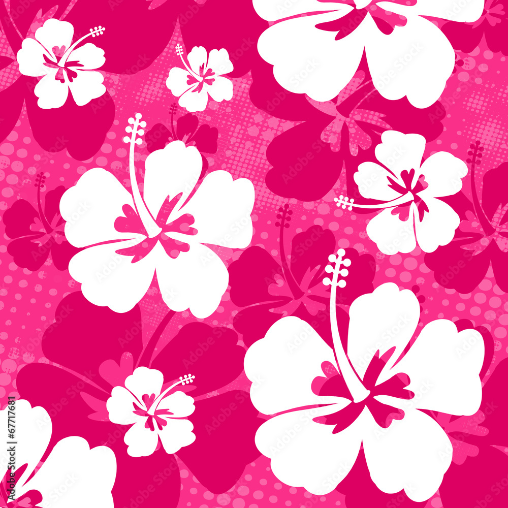 Seamless pattern with Hibiscus flower Seamless pattern with Hibiscus flower