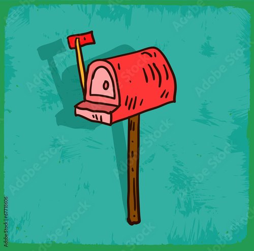 Cartoon mail box illustration