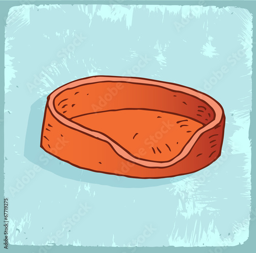 Cartoon pet bed illustration