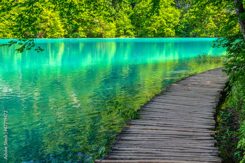 Fototapeta Pond at Plitvice Lakes National park in Spring