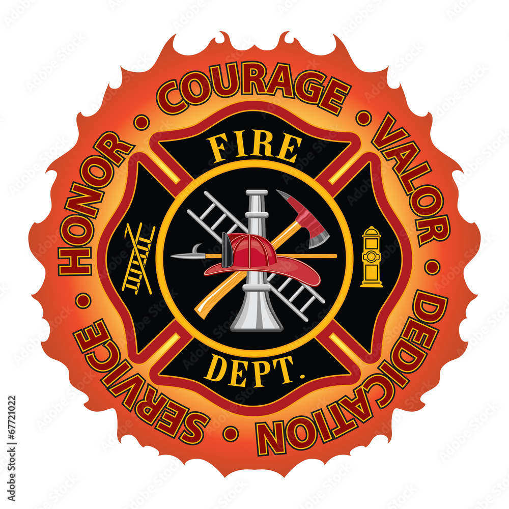 Fototapeta premium Firefighter Honor Courage Valor