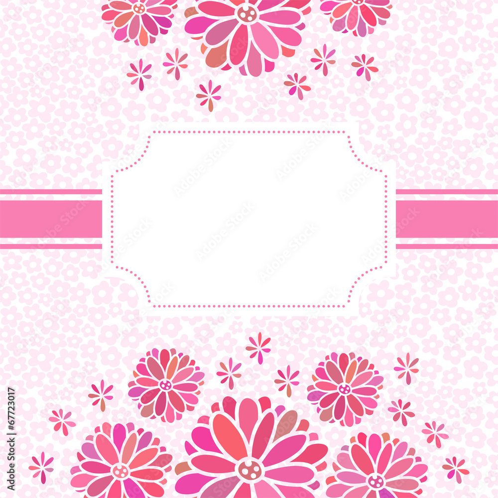 Decorative flower background with place