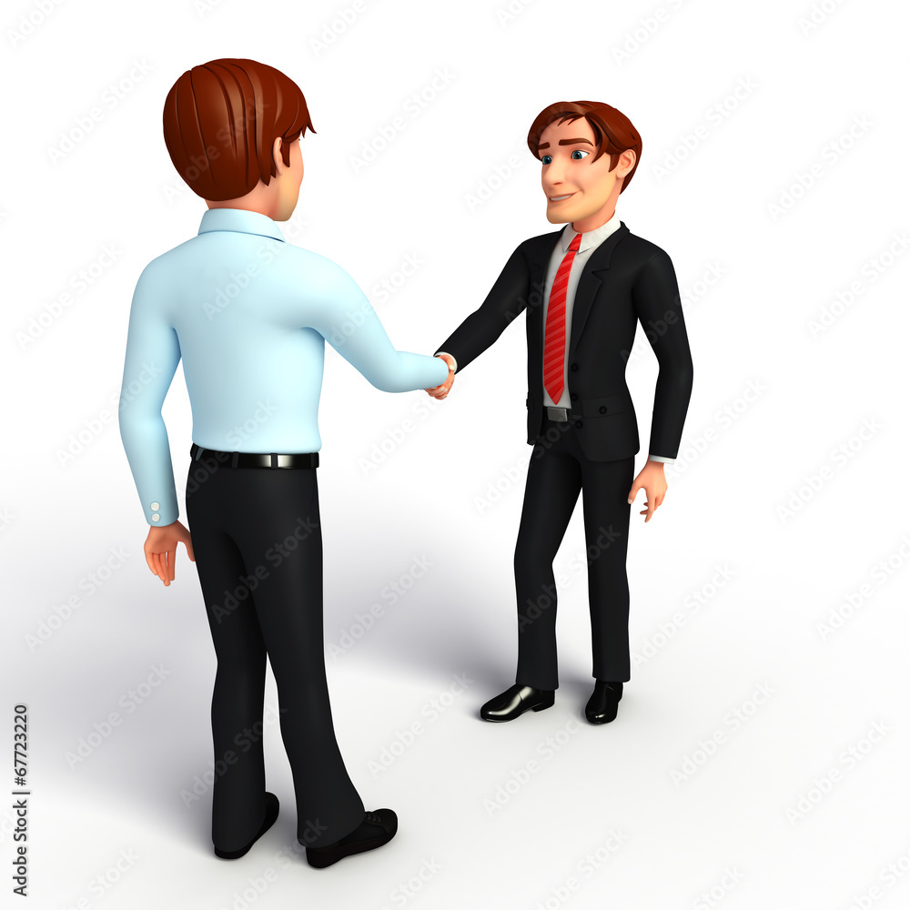 Business Man and service man with shake hand Business Man and service man with shake hand