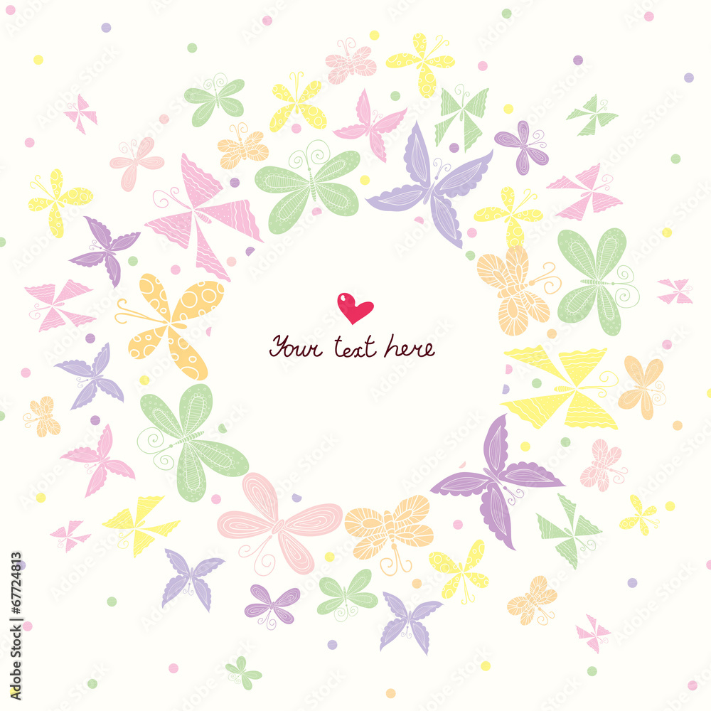 Cute seamless pattern with butterfly. Cute seamless pattern with butterfly.