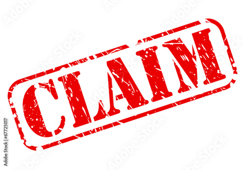 CLAIM red stamp text