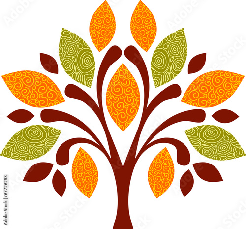 Retro fall tree