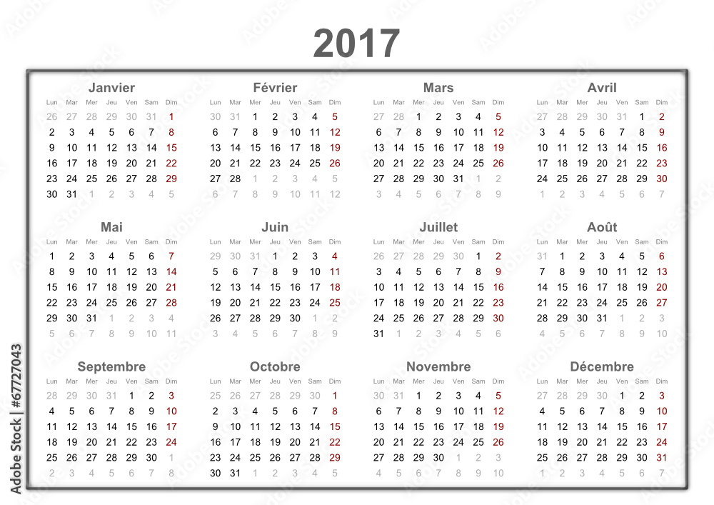 french calendar