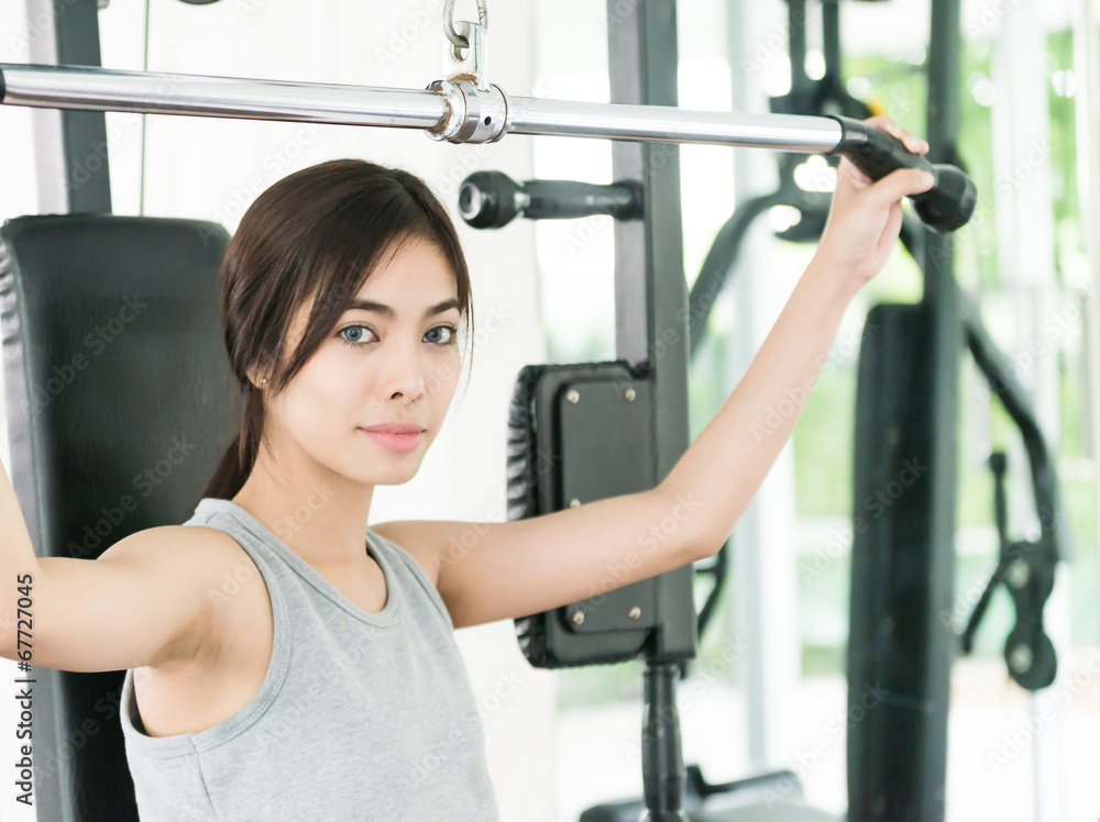 Woman workout at fitness Woman workout at fitness