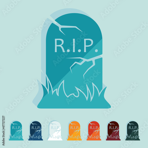 Flat design: tombstone