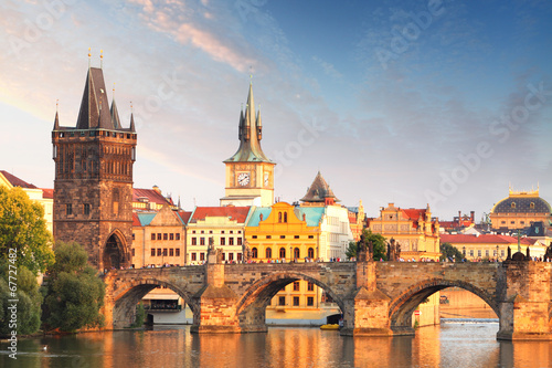 Stampa su tela Charles bridge in Prague, Czech republic