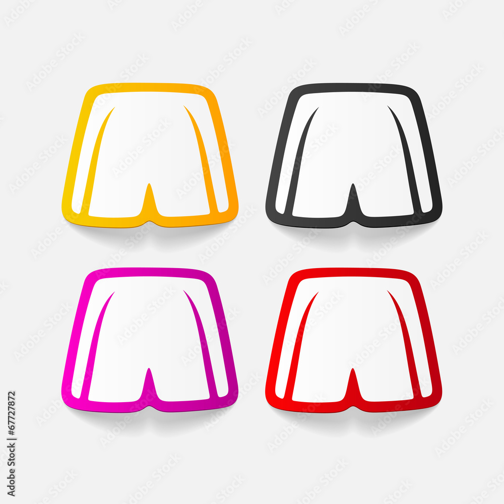 realistic design element: shorts