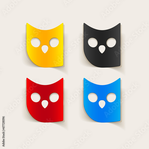 realistic design element: owl