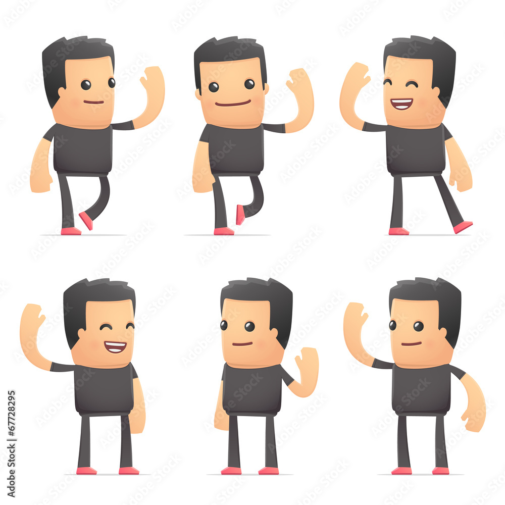 set of bad guy character in different poses set of bad guy character in different poses
