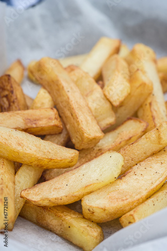 Hand cut tasty potato chips fries