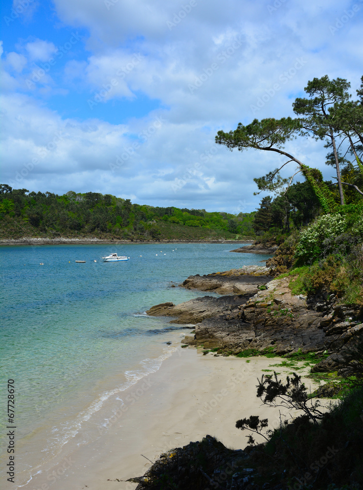 Moëlan-sur-Mer, plage de Kerfany-les-Pins en bretagne Stock Photo | Adobe  Stock